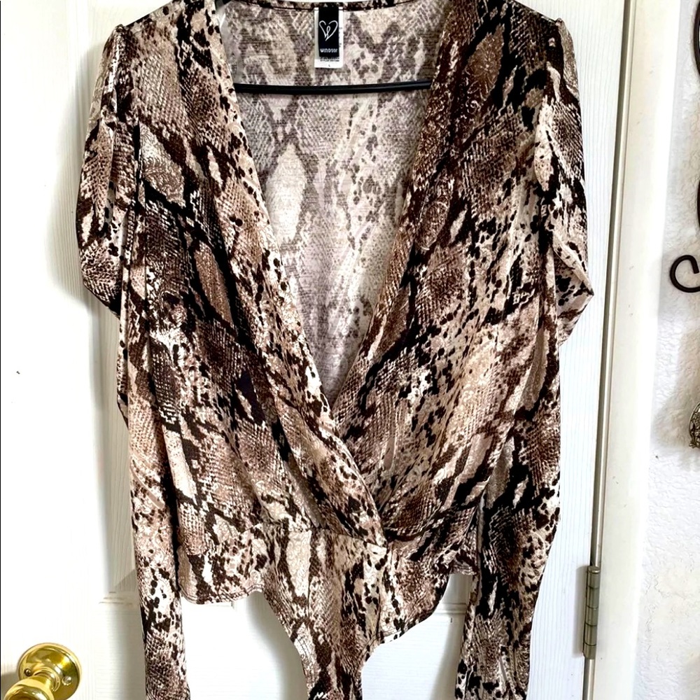 Windsor leopard bodysuit LARGE
